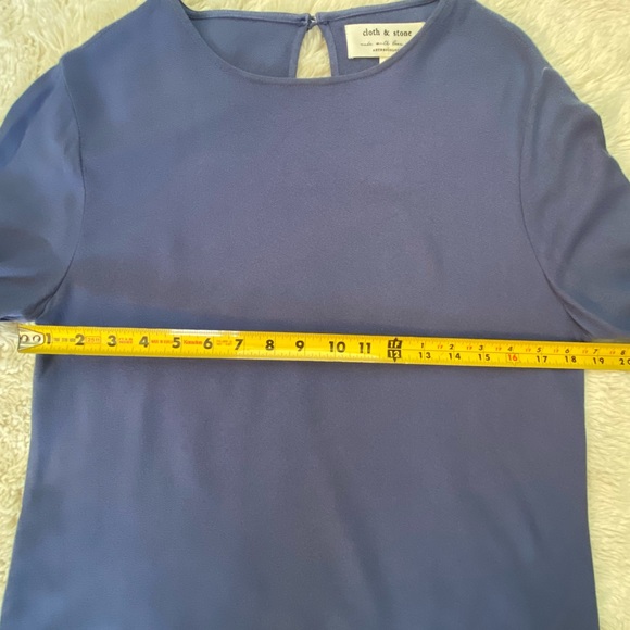 NWT Cloth & Stone Bell-Sleeve Top, Periwinkle Blue, Small - Picture 13 of 14